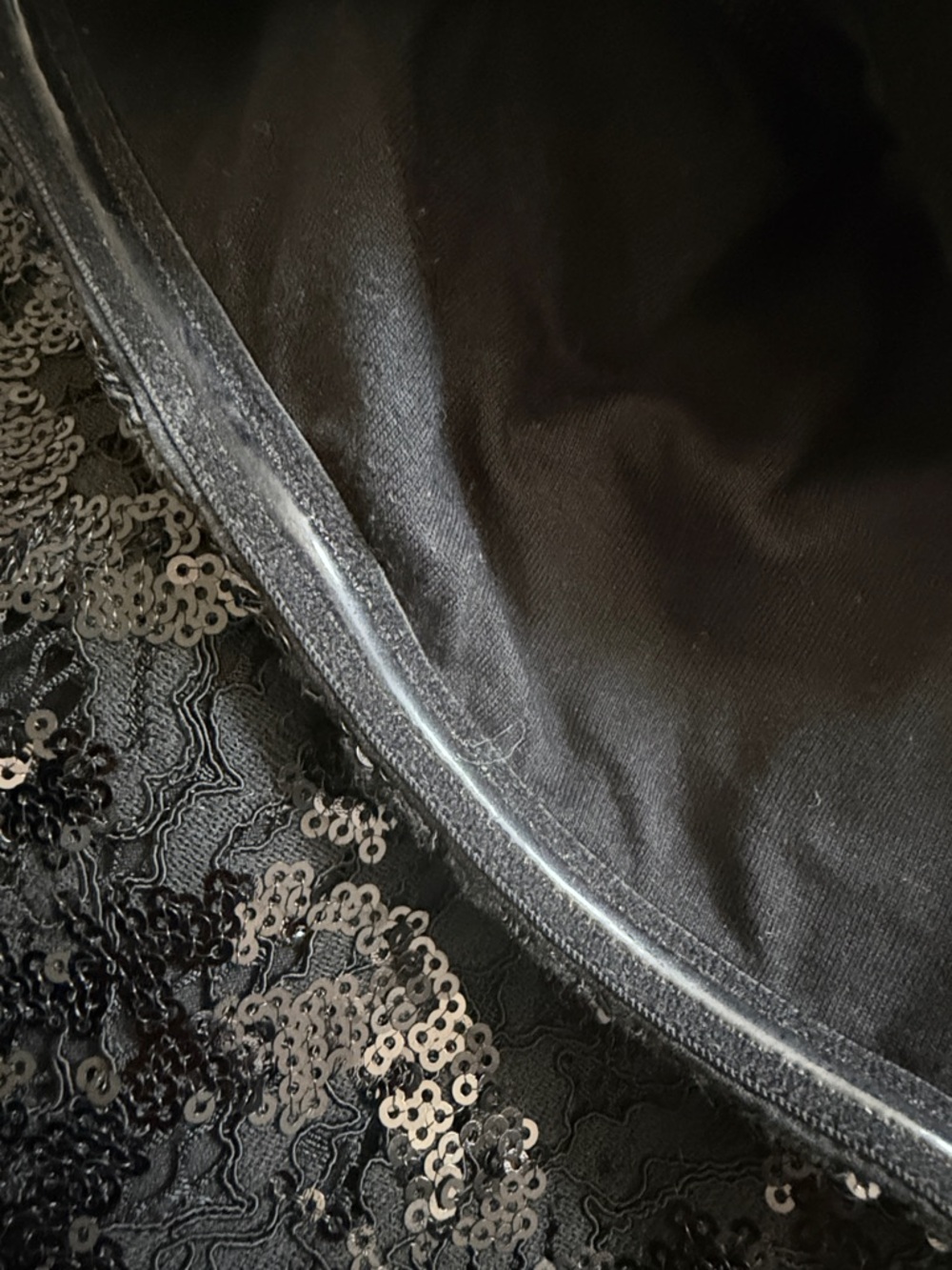 Free People Black Sequin Strapless Mini Dress, Size Small - Picture 10 of 12